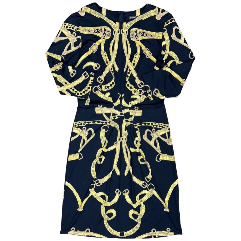 Women's J.MCLAUGHLIN Sophia Catalina Equestrian Shift Dress |‎ Size M